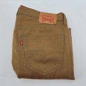 Levi's 502 Taper Pants Mens 34x32 Brown Chino Twill 29507-0100
